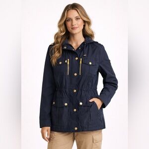 Michael Kors Utility Jacket Coat Navy